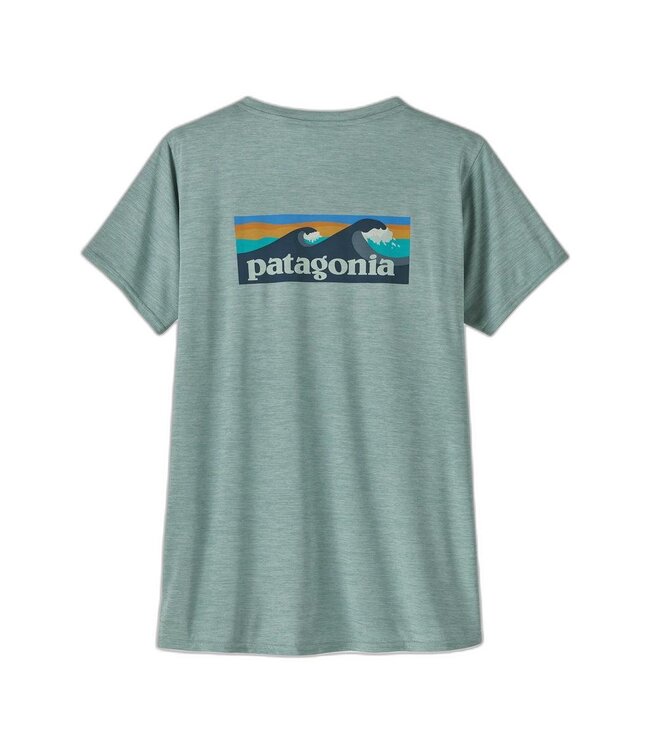 PATAGONIA W's Cap Cool Daily Graphic Shirt - Waters Palm Island: Pumice X-Dye M