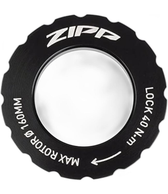 ZIPP Sram HUB CENTERLOCK ROTOR DISC LOCKRING BLACK ZIPP LOGO QTY 1