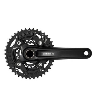 SHIMANO Shimano FC-MT500-3 Crankset - 175mm, 10-Speed, 40/30/22t, 96/64 BCD, Black