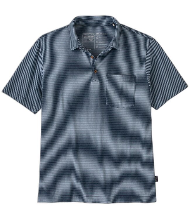 PATAGONIA M's Daily Polo Fathom Stripe: New Navy XL