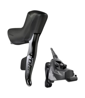 SRAM SRAM Force eTap AXS HRD Shift/Brake Lever and Hydraulic Disc Caliper - Right/Rear, Flat Mount 20mm Offset, 1800mm Hose, Black, E1