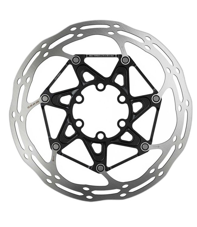 SRAM Rotor Centerline 2 Piece 180mm Black (includes Steel rotor bolts) Rounded