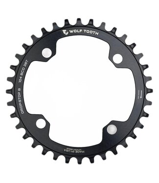 Wolf Tooth 104 BCD Chainring - 36t, 104 BCD, 4-Bolt, Drop-Stop B, Black