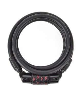Sunlite Bike Leash Intergrated Combo Lock 6mmx3.6f Black