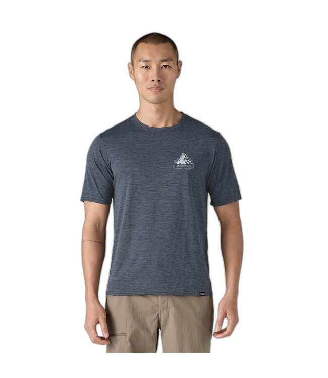 PATAGONIA M's Cap Cool Daily Graphic Shirt - Lands Chouinard Crest: Smolder Blue X-Dye M