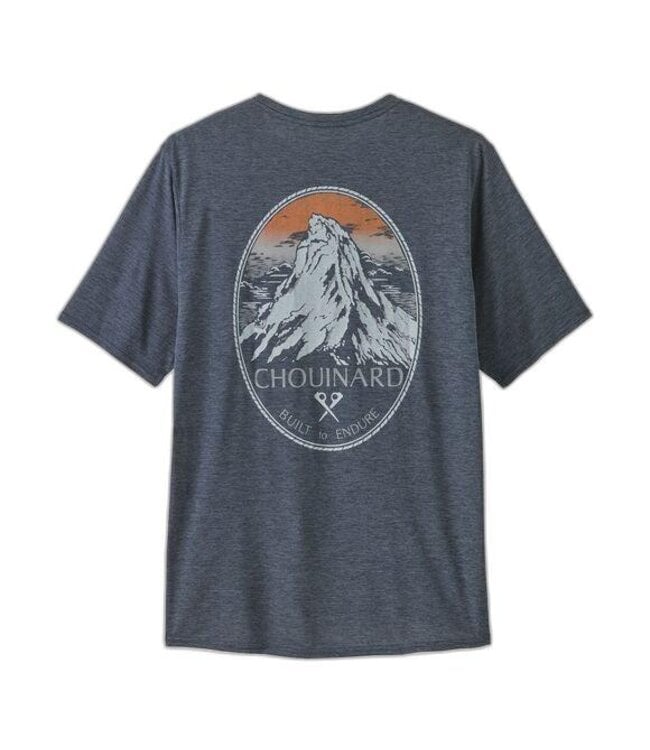 PATAGONIA M's Cap Cool Daily Graphic Shirt - Lands Chouinard Crest: Smolder Blue X-Dye M