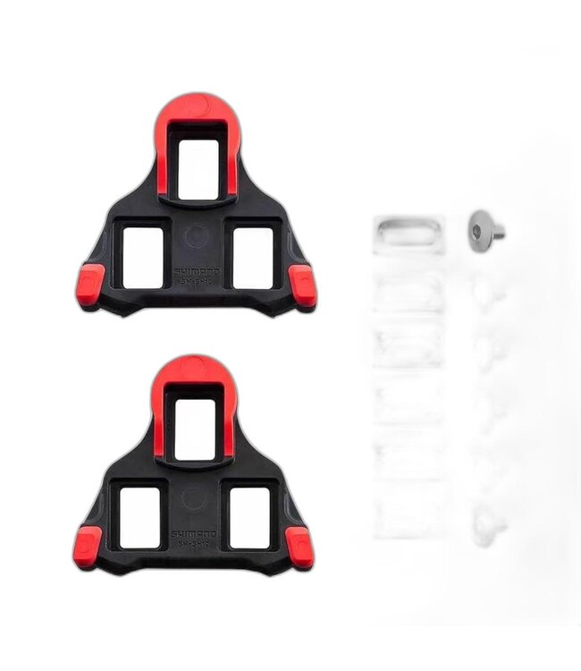 SHIMANO Pedal Part Shimano SM-SH10 SPD-SL 0Degree Cleat Set BK/RD