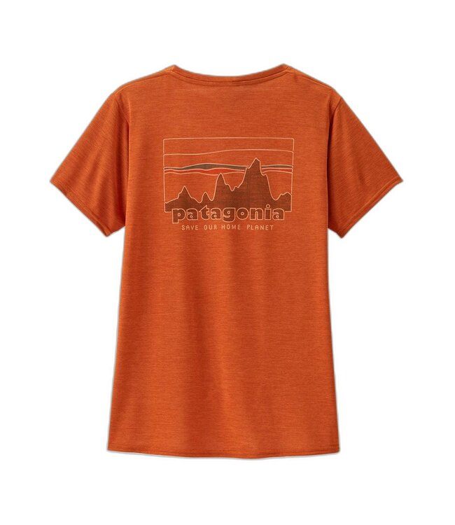 PATAGONIA W's Cap Cool Daily Graphic Shirt '73 Skyline: Redtail Rust X-Dye M
