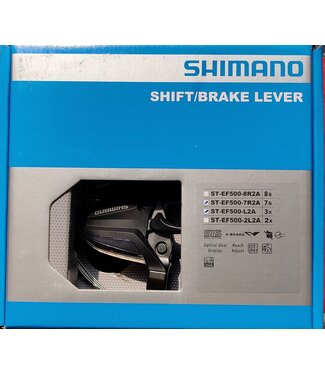 SHIMANO Shimano SHIFT/BRAKE LEVER SET, ST-EF500-2A, 3X7 SPEED, EZ-FIRE PLUS, 2F-ALLOY, FOR V-BRAKE, BLACK
