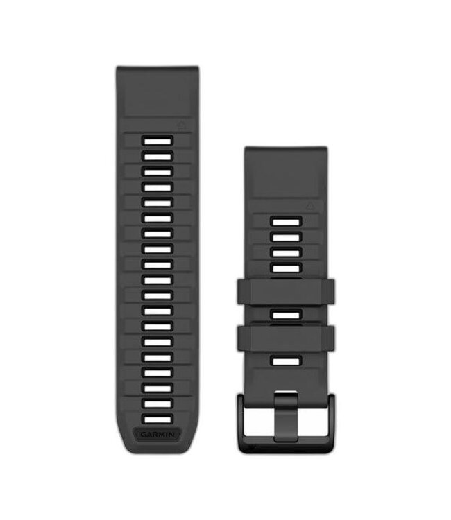 GARMIN Garmin QuickFit® 26 Watch Bands, Black/Pebble Gray Silicone