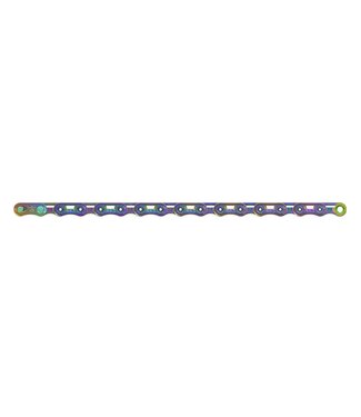 SRAM Sram Chain Red E1 Flattop 126Links Rainbow w/ PowerLock