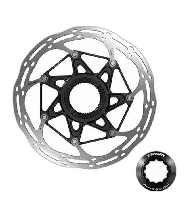 SRAM Sram Rotor Centerline X Road 2 Piece 160mm Black (includes steel rotor bolts) Rounded