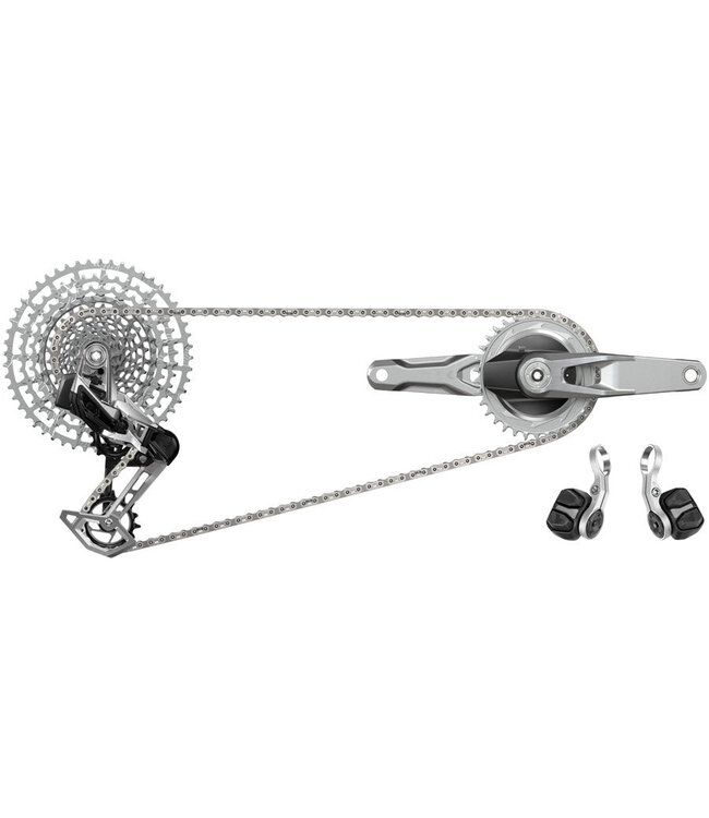 SRAM Sram GS 1987 T-Type Eagle Transmission AXS Groupset (RD w/Battery/Charger/Cord, EC 1987 POD Ult, FC SPRPM 1987 Q174 CL55 Wide 170 w/DM 32t and 34t CR,CN 87 SLV 126l, CS 1987 SLV 10-52t)