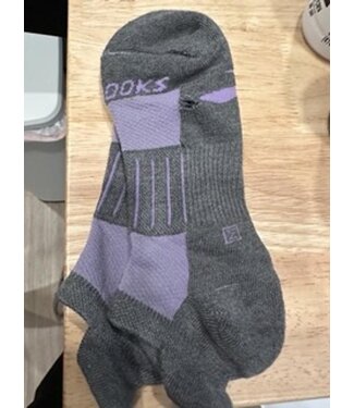 BROOKS Brooks Ghost Midweight 2 Pack Socks Grey Marathon Black Red Large