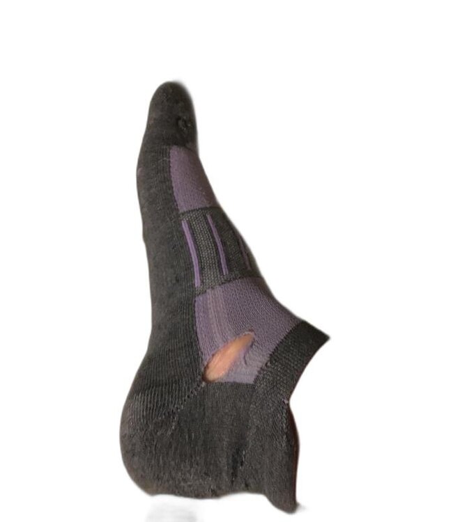 BROOKS Brooks Ghost Midweight 2 Pack Socks Grey Marathon Black Red Large