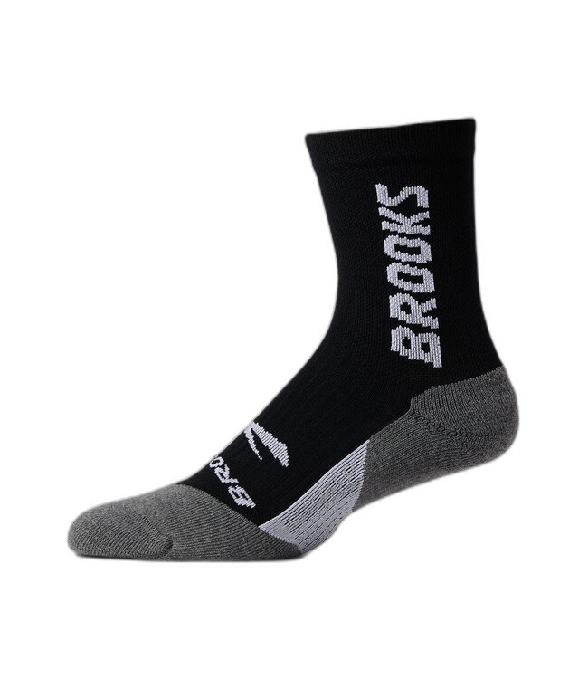 BROOKS Brooks Ghost Midweight Crew Black Sock XLarge