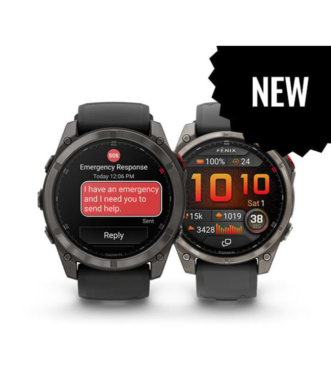 GARMIN Garmin fēnix® 8 – 51 mm, AMOLED Sapphire, Carbon Gray DLC Titanium with Black/Pebble Gray Silicone Band