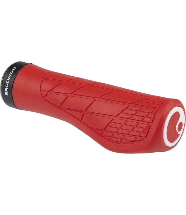 Ergon GA3 Grips - Risky Red, Lock-On, Large