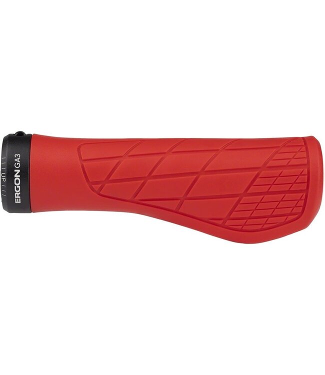 Ergon GA3 Grips - Risky Red, Lock-On, Large