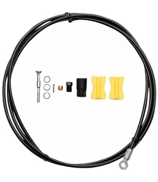 SHIMANO Shimano SM-BH90-SB High Pressure Disc Brake Hose Kit - Normal Silver Banjo Caliper Connector, 2000mm, Black