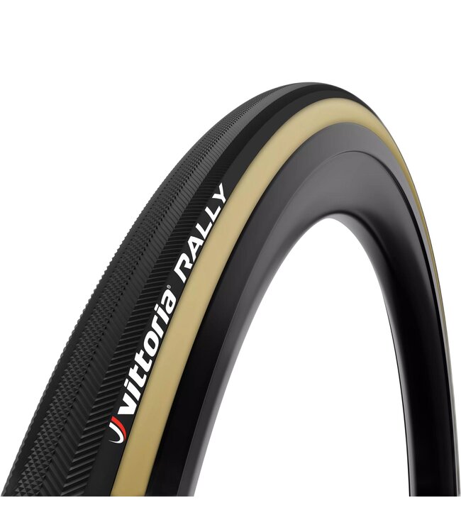 VITTORIA Vittoria Rally Tire - 700 x 25, Tubular, Folding, Black/Tan