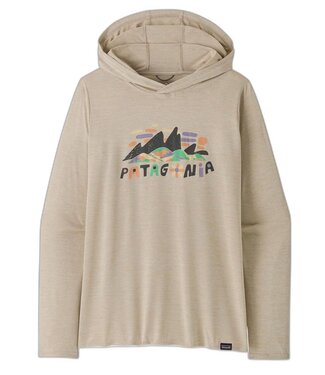 PATAGONIA W's Cap Cool Daily Graphic Hoody Fitz Roy Superbloom: Pumice X-Dye S