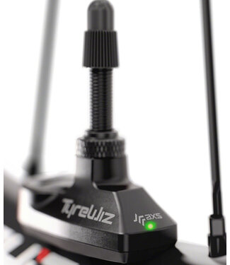 SRAM Quarq TyreWiz 2.0 Air Pressure Sensor for Presta Valve (included 2 sensors w/ batteries, 2 rubber bumpers and a rim depth guage) - Valves are not included