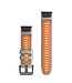 GARMIN Garmin QuickFit® 22 Watch Bands, Fog Gray/Ember Orange Silicone