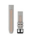 GARMIN Garmin QuickFit® 22 Watch Bands, Fog Gray/Ember Orange Silicone