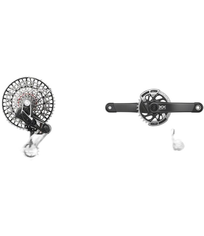 SRAM Sram XX T-Type Eagle Transmission Powermeter AXS Groupset (RD w/Battery/Charger/Cord, EC POD Ult, PM XX Spindle Q174 CL55 DUB MTB Wide 170 w/DM 32t CR 2G, CN 126l, CS XS-1297 10-52t)