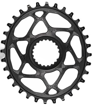 absoluteBLACK Oval Direct Mount Chainring - 36t, Shimano Direct Mount, 3mm Offset, Requires Hyperglide+ Chain, Black