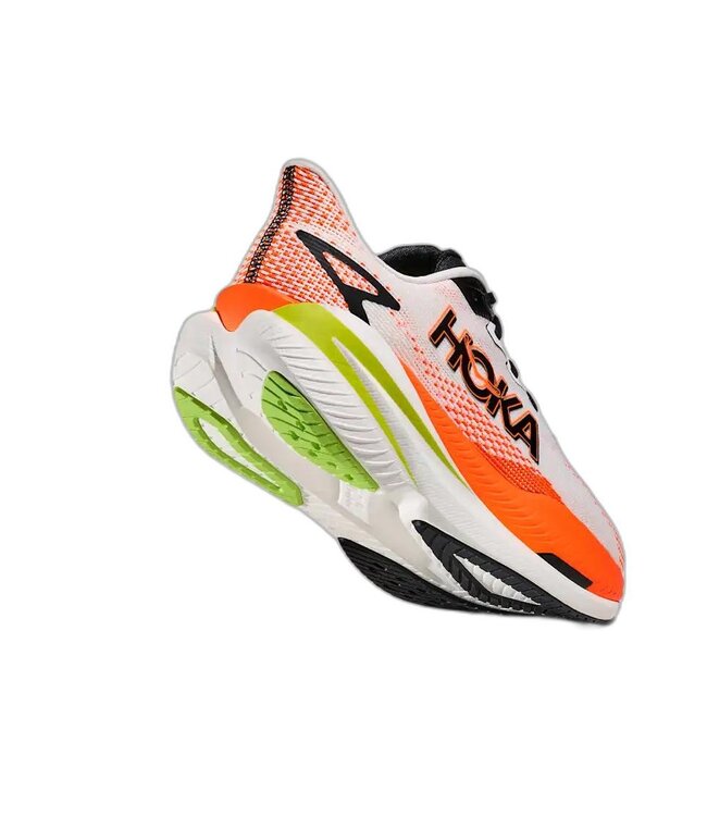 Hoka M MACH X 3 WHITE / NEON TANGERINE 09D