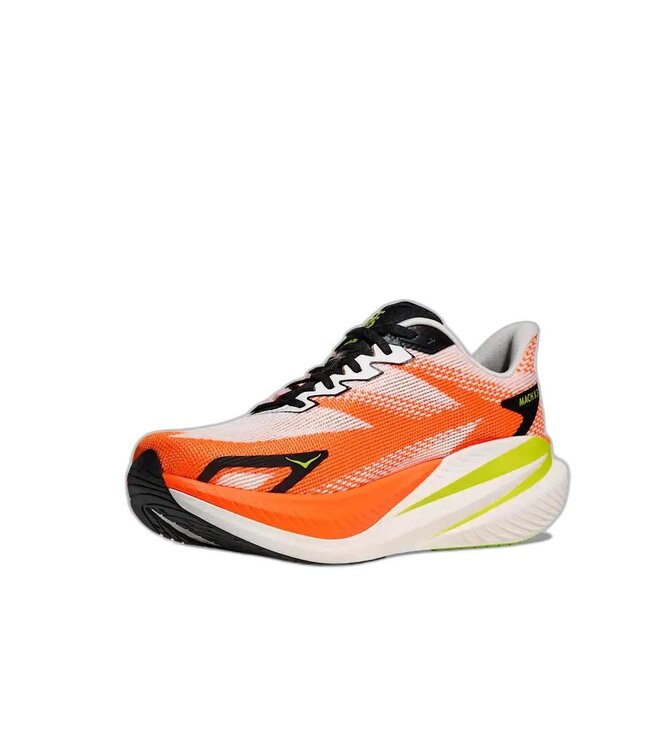 Hoka M MACH X 3 WHITE / NEON TANGERINE 09D