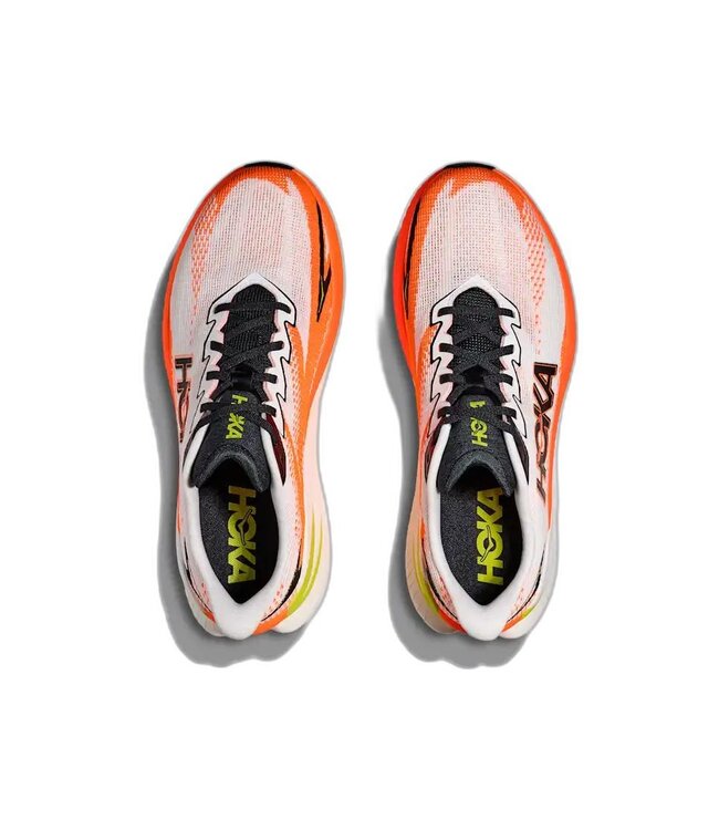 Hoka M MACH X 3 WHITE / NEON TANGERINE 09D