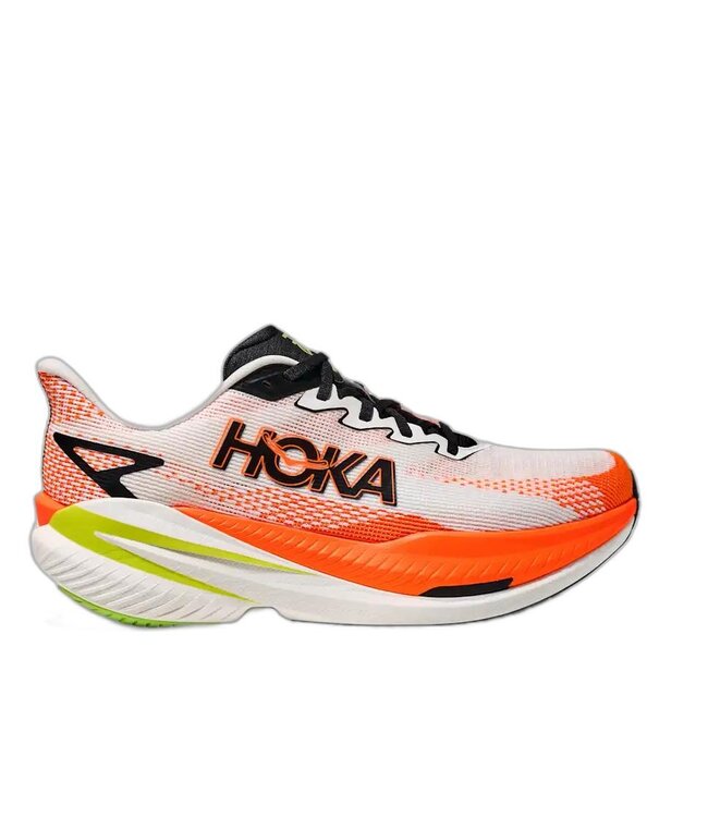 Hoka M MACH X 3 WHITE / NEON TANGERINE 09D