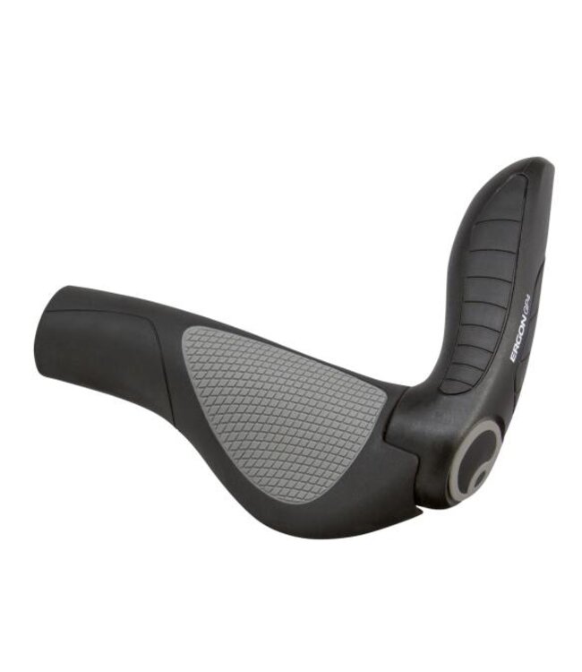 Ergon GP4 Grips - Black/Gray, Lock-On, Large