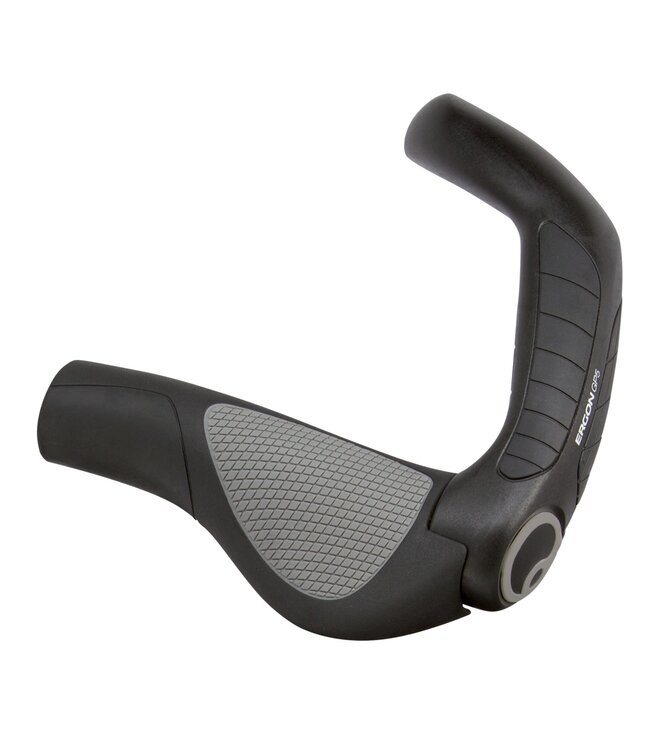 Ergon GP5 Grips - Black/Gray, Lock-On, Large