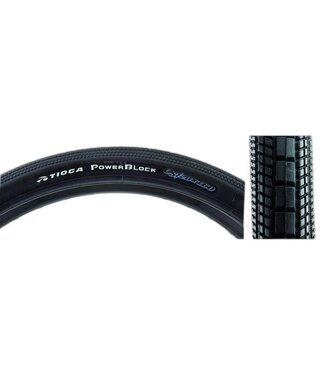 TIRE TIOGA POWERBLOCK OS/20 20x1.6 WIRE BK