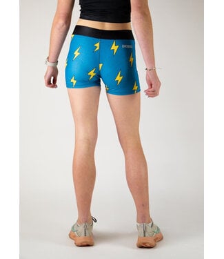 Chicknlegs Women's Blue Bolts 3" Race Compression - XS