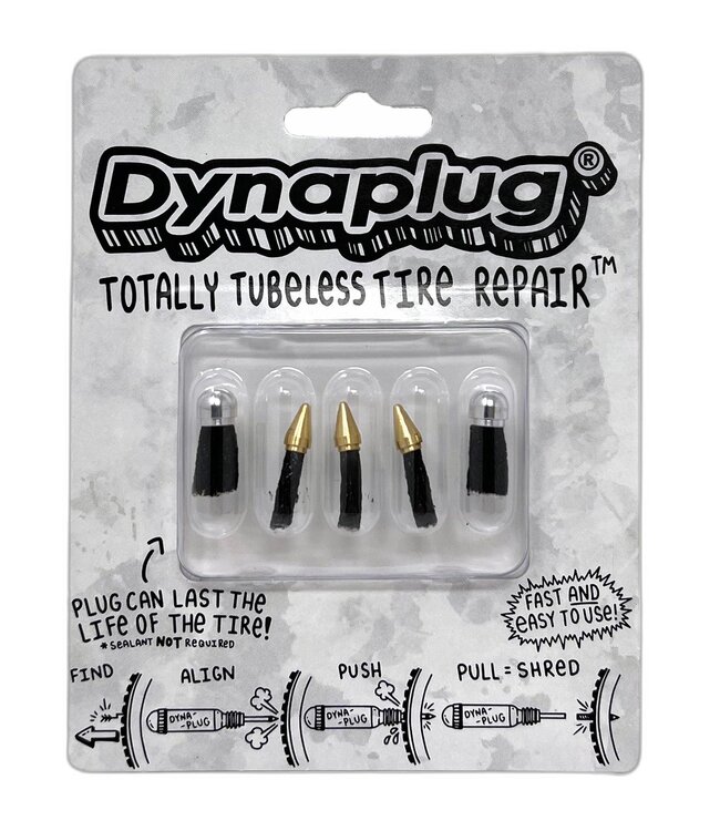 Dynaplug Tubeless Bicycle Tires Repair Plugs (3-Pack, Soft  Nose Tip)