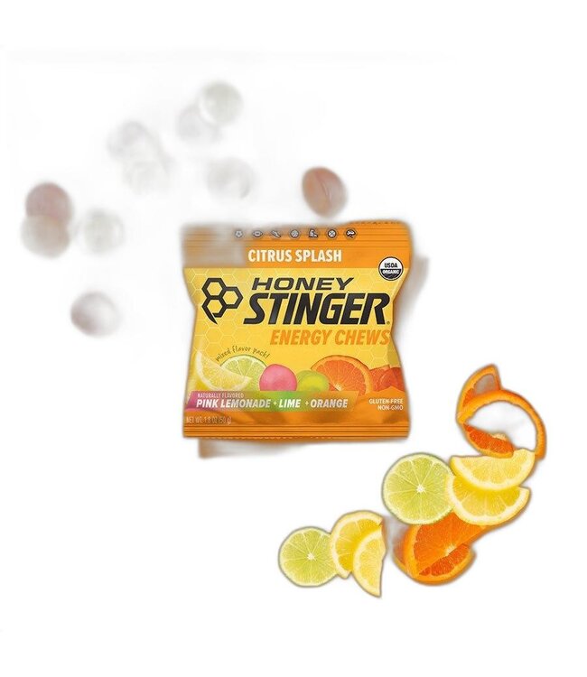 HONEY STINGER Honey Stinger Organic Energy Chews - Citrus Splash, Box of 12 single