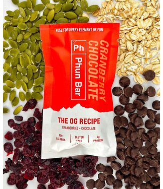 PHUN BAR Phun Bar  12 PACK: Cranberries+Chocolate "OG Recipe" single