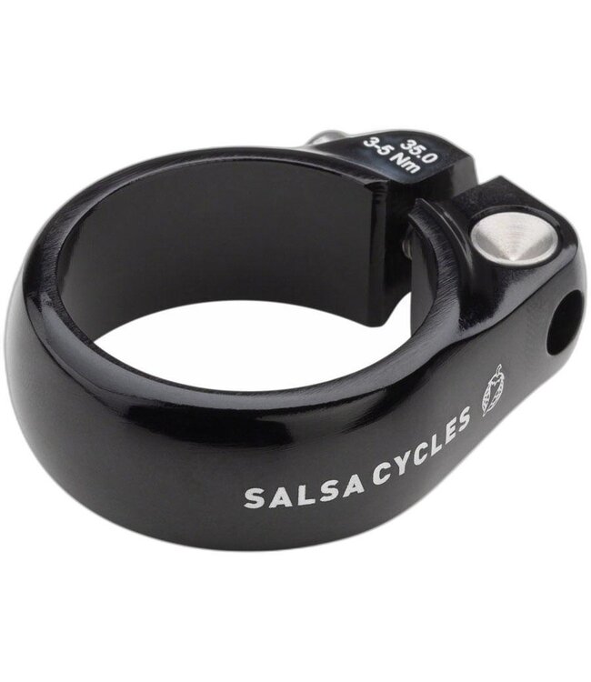 Salsa Lip-Lock Seatpost Clamp - 35.0mm, Bolt-On, Black