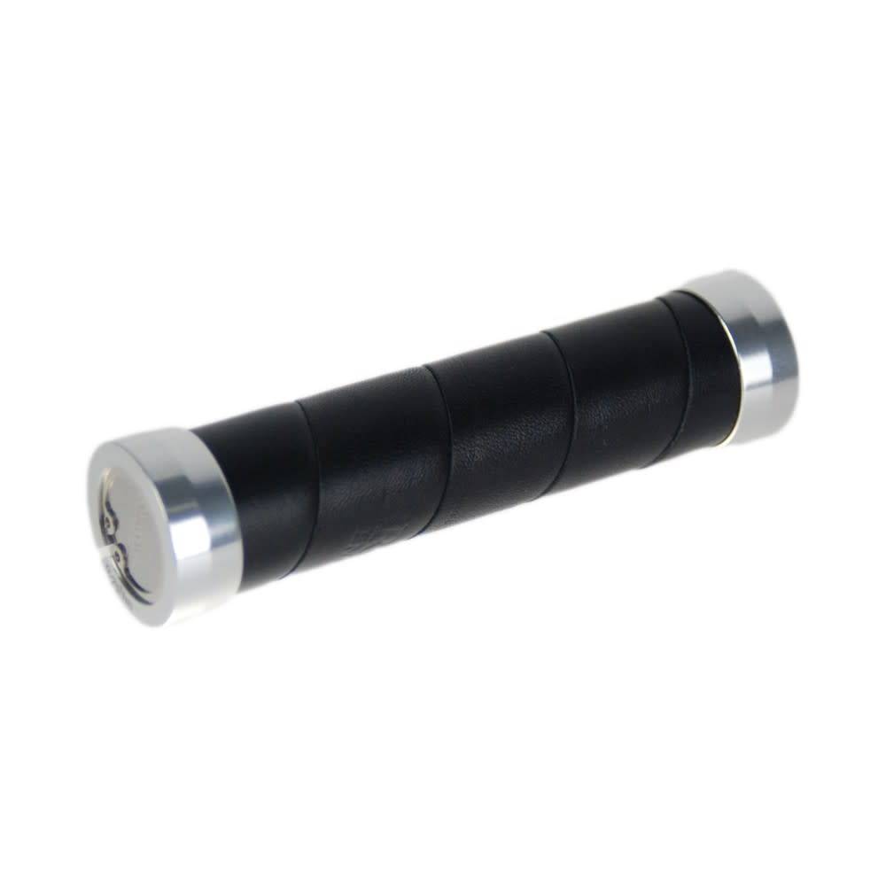 Black 130mm New Brooks Slender Leather Grips