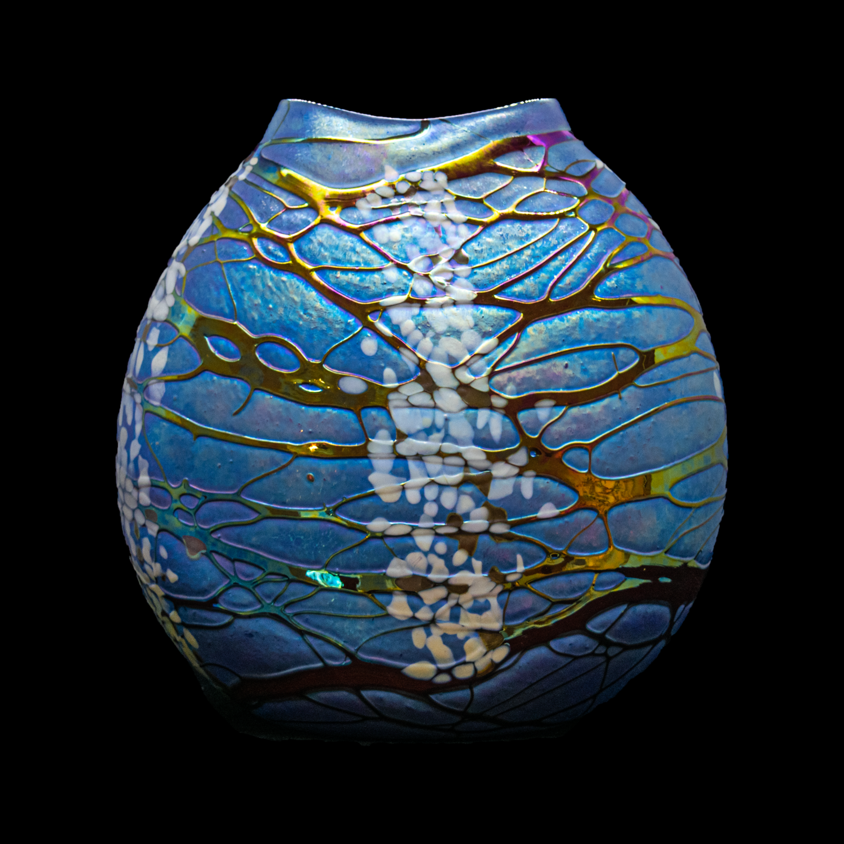 Vines Art Glass: Flat Vase