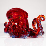 Opal Art Glass Opal Art Glass Cherry Red Octopus