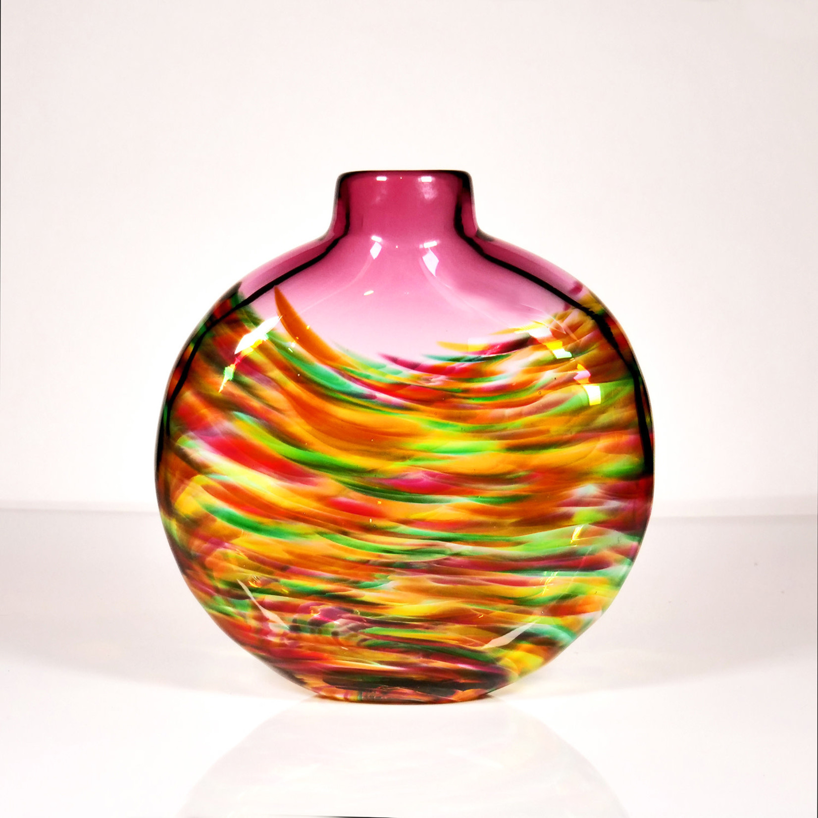 Little River Hot Glass: Vortex Flat Vase