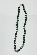 17" Jade Necklace 14k Clasp