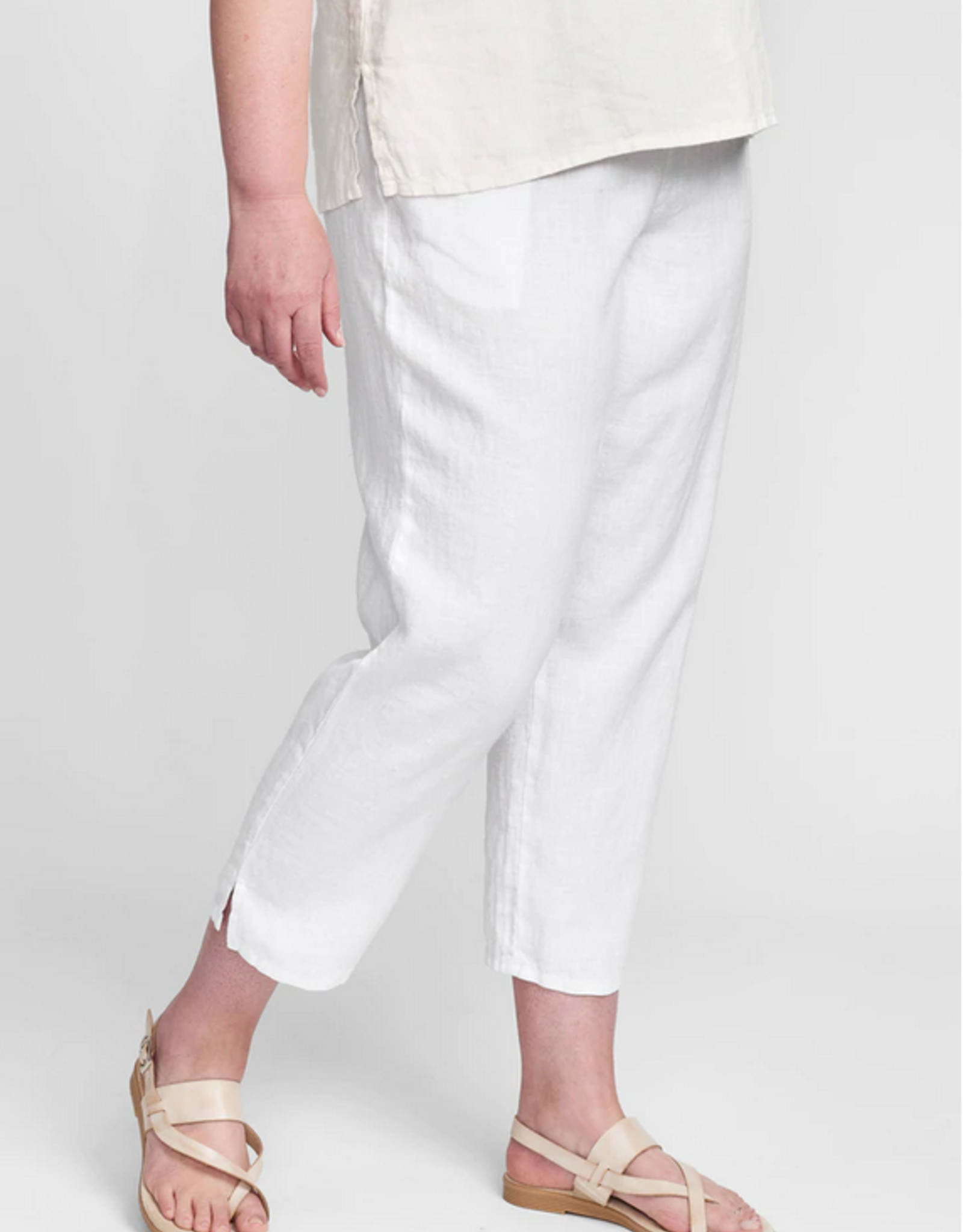 Pocketed Ankle Pants – Linen Woman