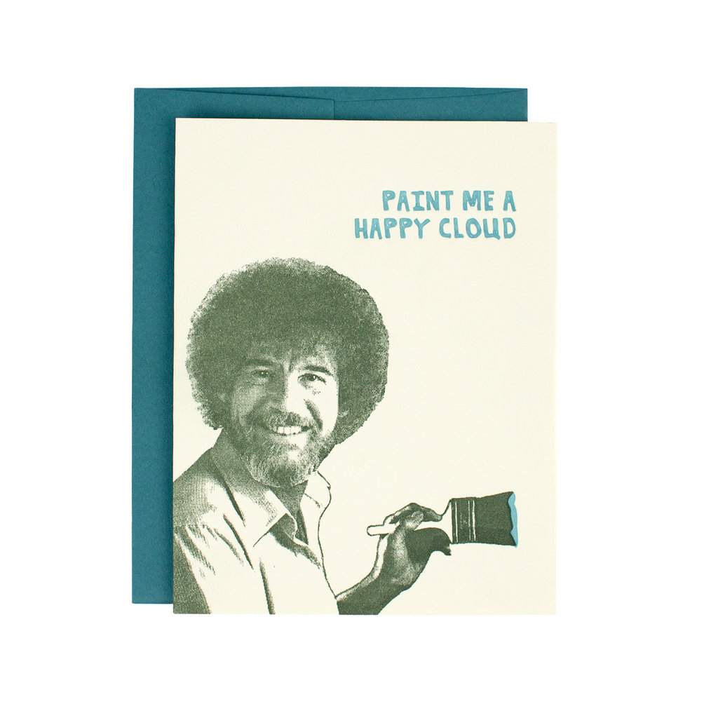 Hat + Wig + Glove Paint Me a Happy Cloud Supreme Letterpress Card